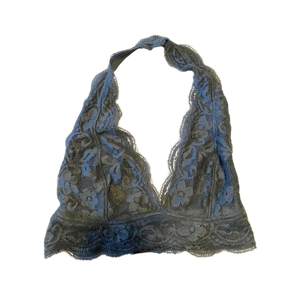 Urban Outfitters Lace Halter Bralette - Blue